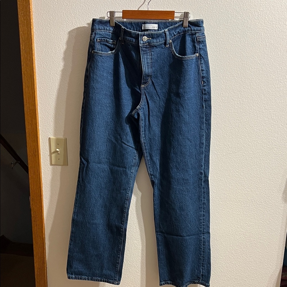 LOFT Women's Straight Leg Blue Jeans